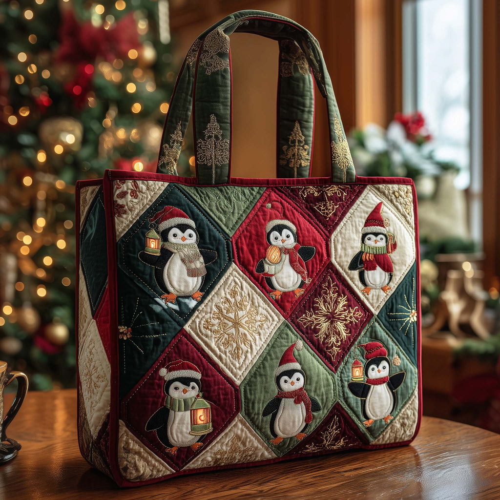 Christmas Patchwork Quilted Tote Bag GFTOHD12474