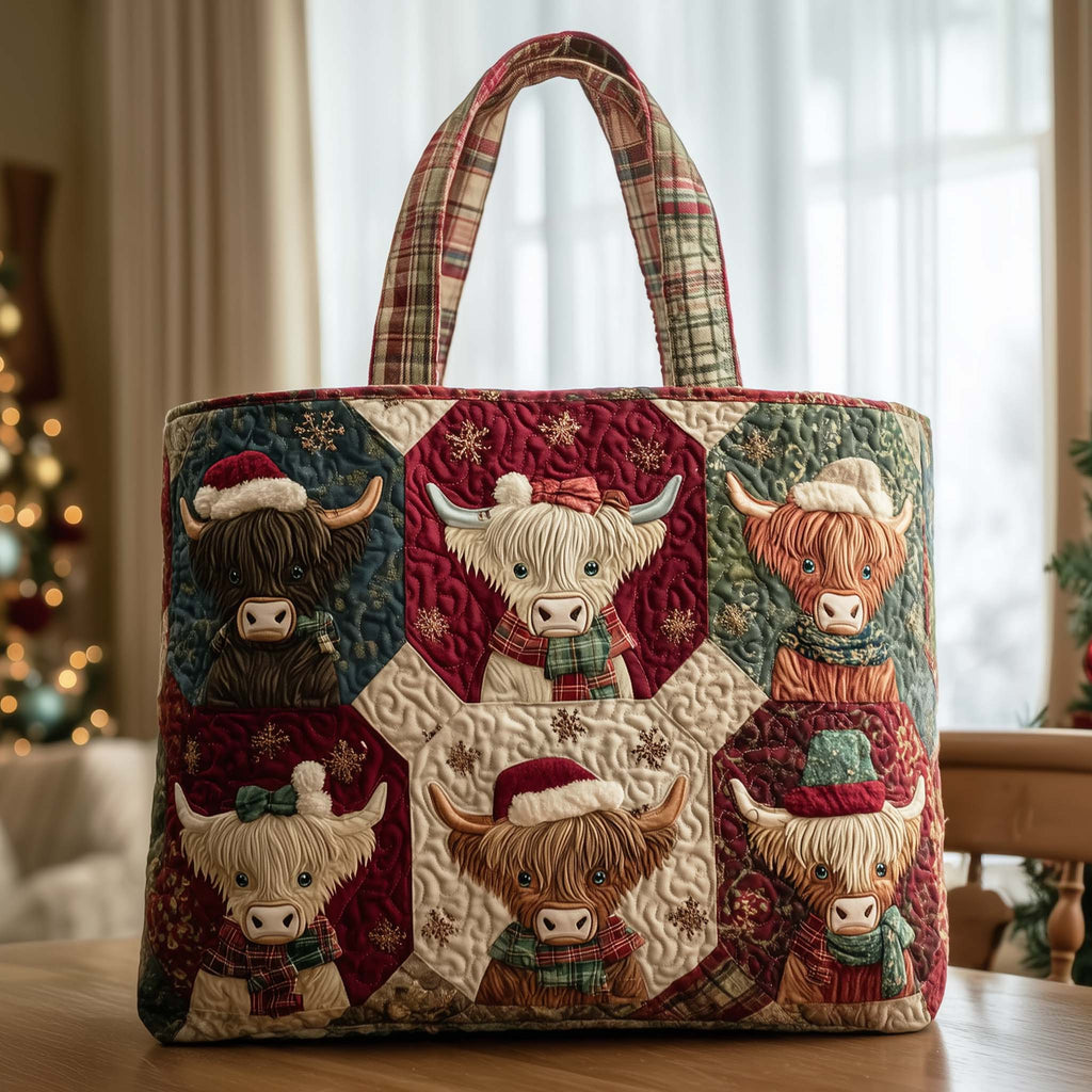 Christmas Patchwork Quilted Tote Bag GFTOHD12476